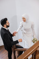 Kiralık Drapeli Söz Elbisesi - Ecmel Rümeysa